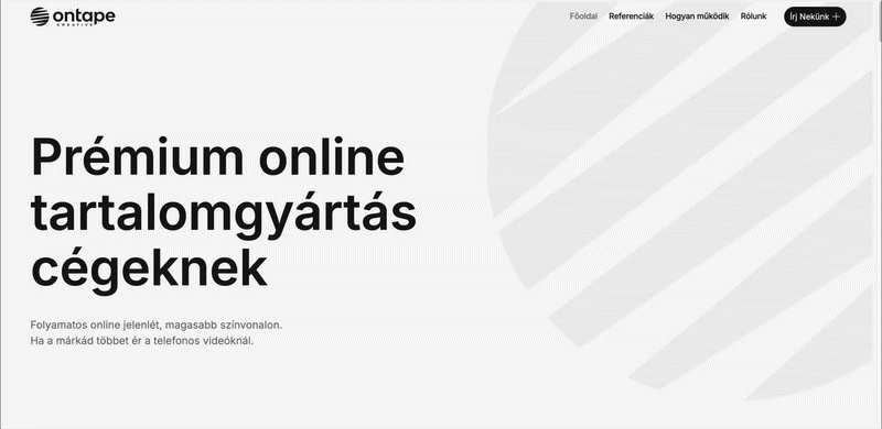 OnTape képernyőfelvétel