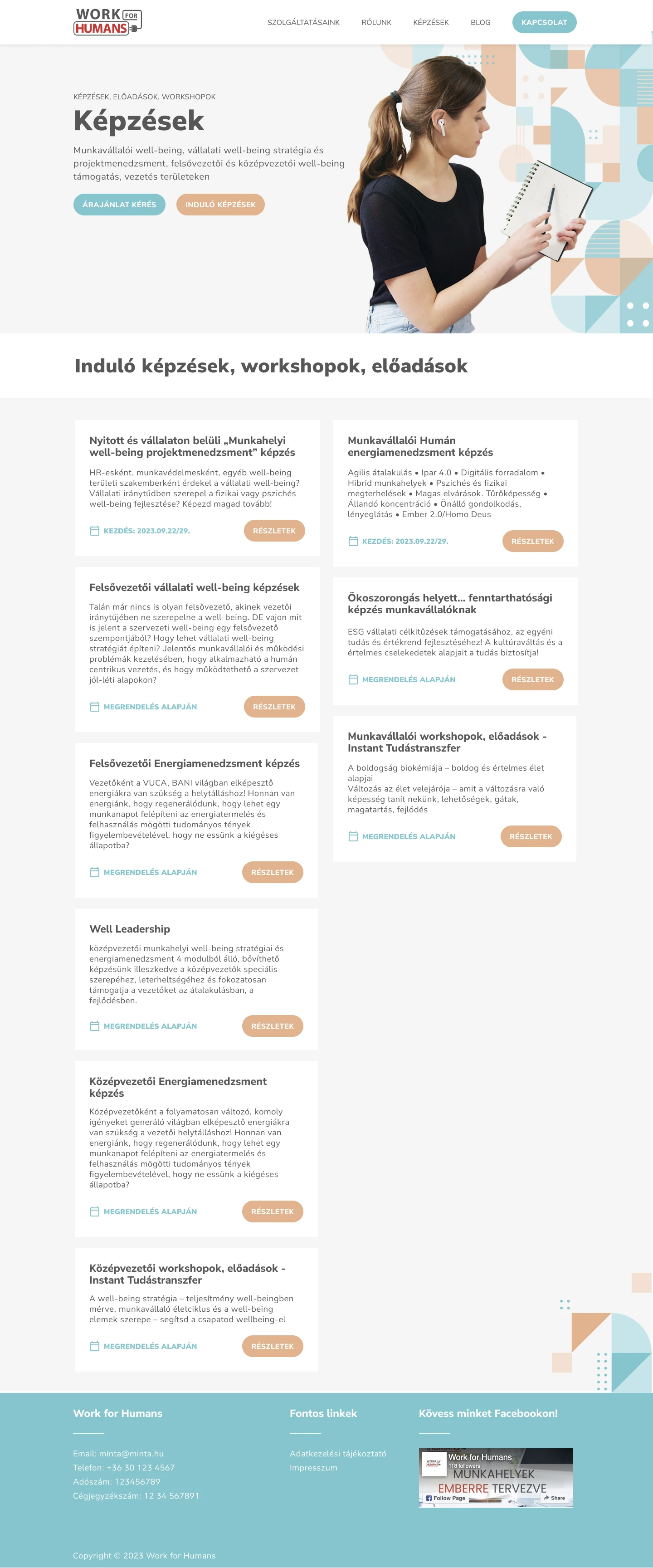 webdesign és weboldal készítés